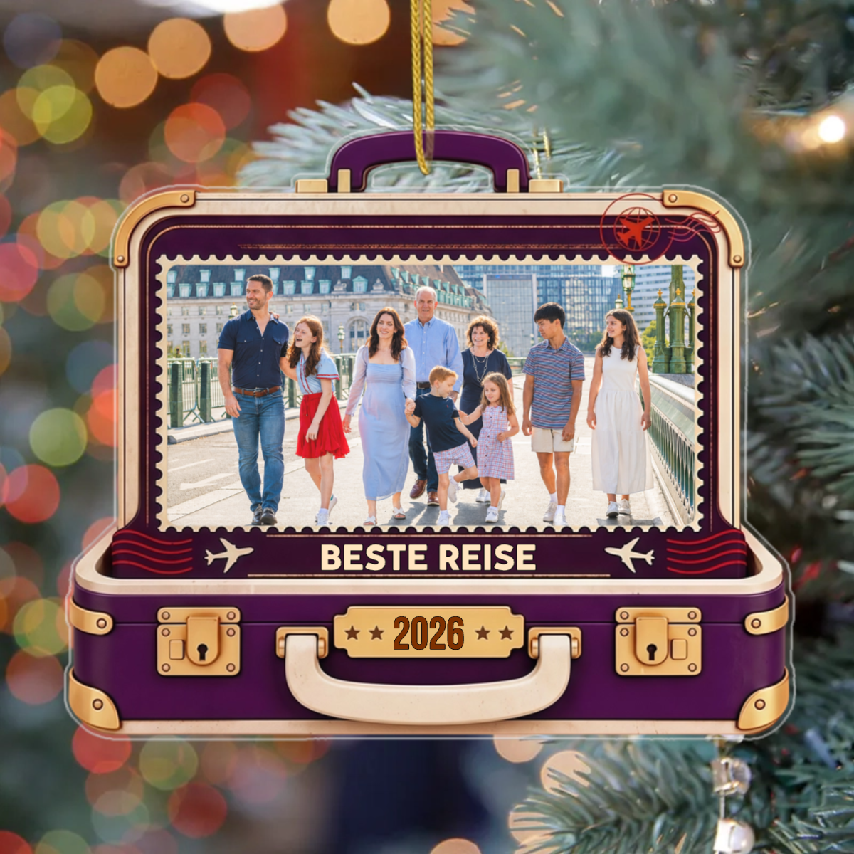 Sommerabenteuer PersonalisiertesGeschenk_Acryl WeihnachtsanhangerFurFamilien6