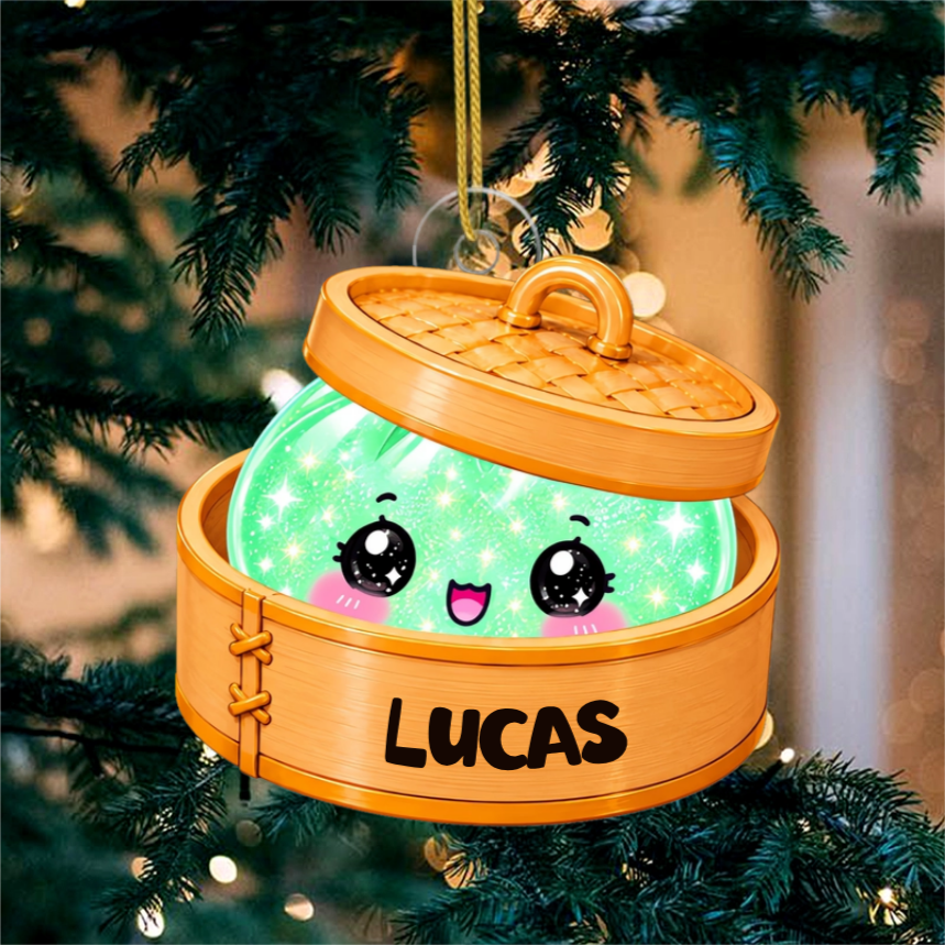 SusserTeigtascheDumpling_PersonalisiertesGeschenkAcryl OrnamentFurFamilien_2