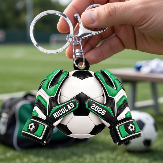 TorwartHandschuh_Fussball_PersonalisiertesGeschenkAcryl SchlusselanhangerFurFussballer