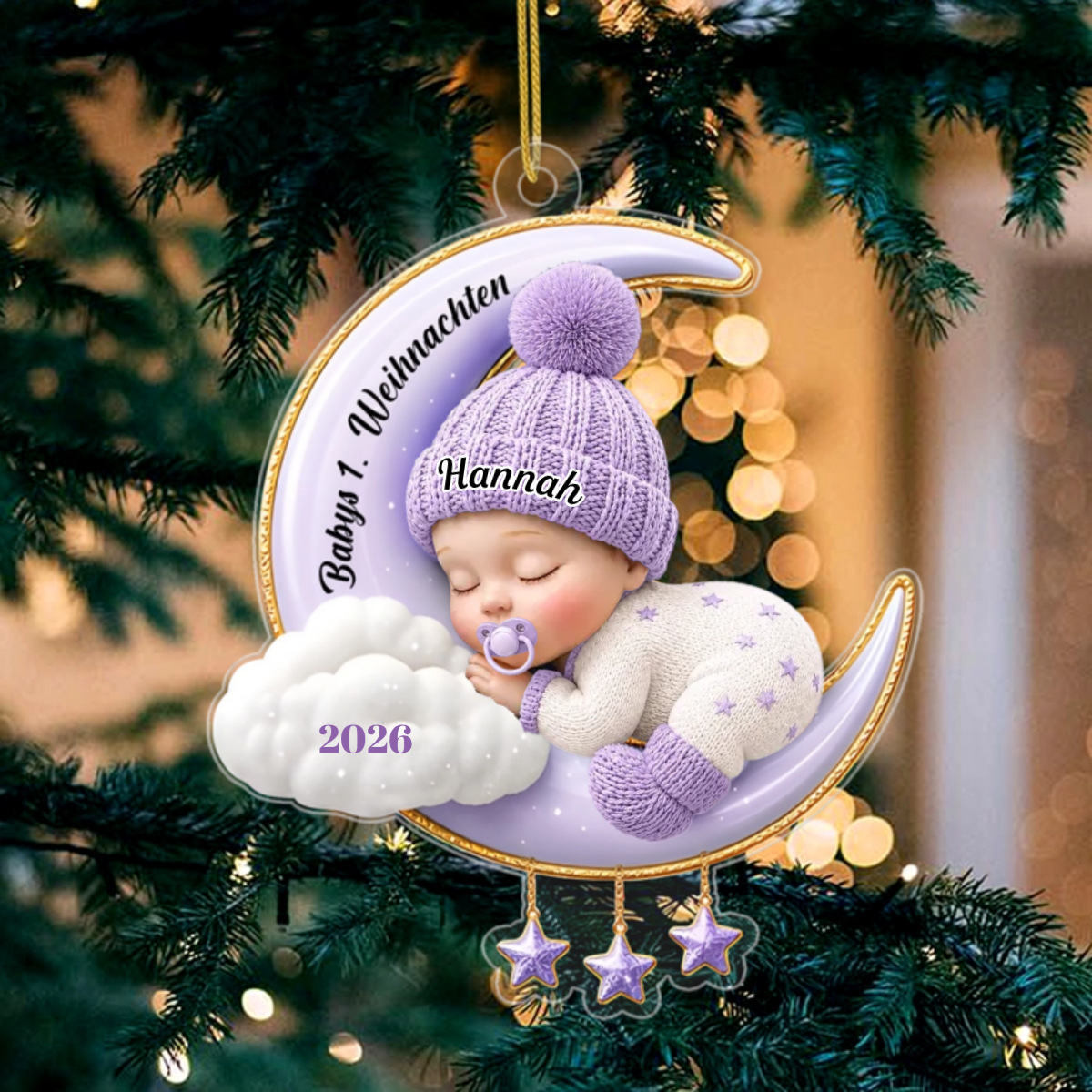 UnserKleinesWunderIstDa_PersonalisiertesGeschenkAcryl OrnamentFurNeugeborene_14