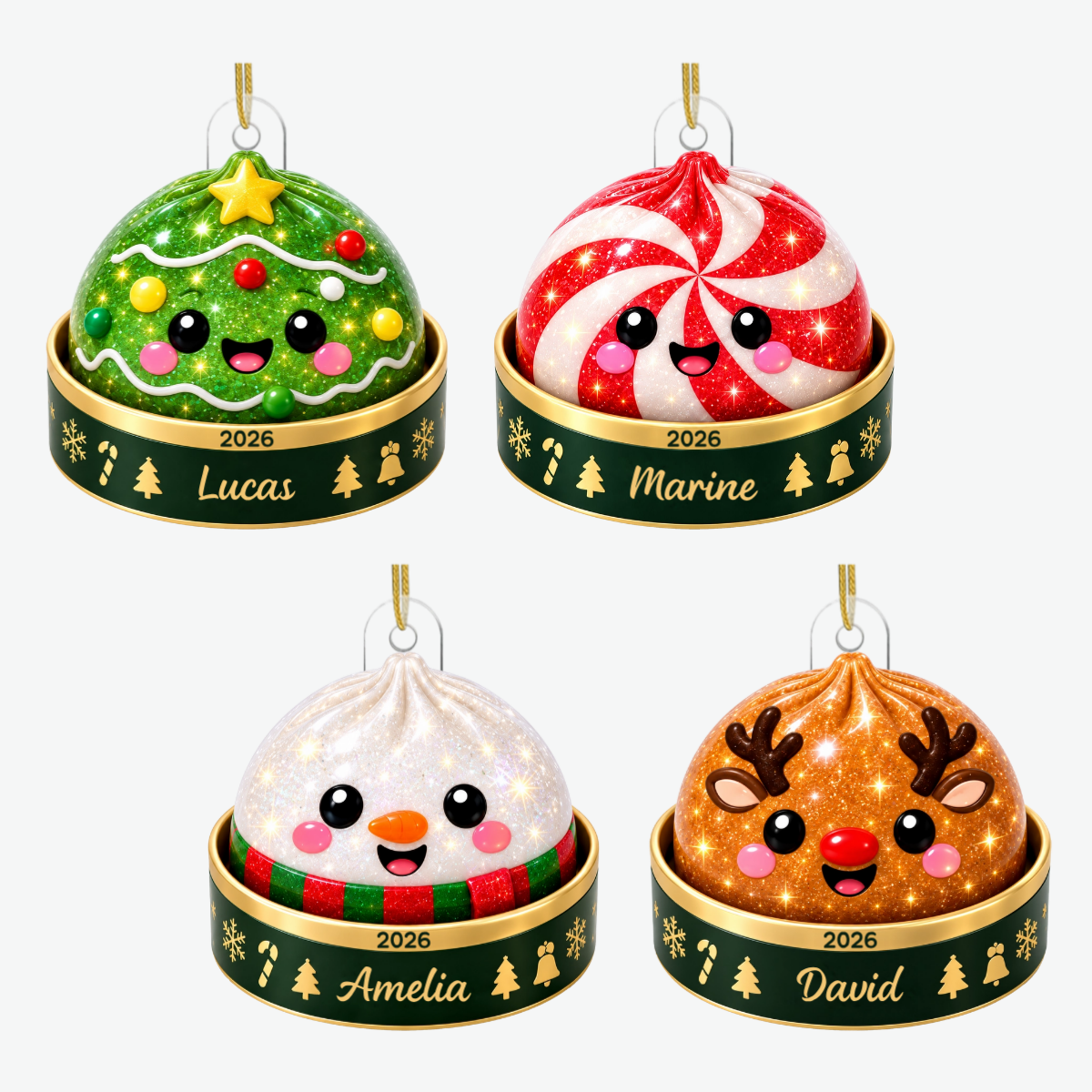 Weihnachts DumplingTeigtasche_PersonalisiertesGeschenkAcryl OrnamentFurKinder_Familie_3