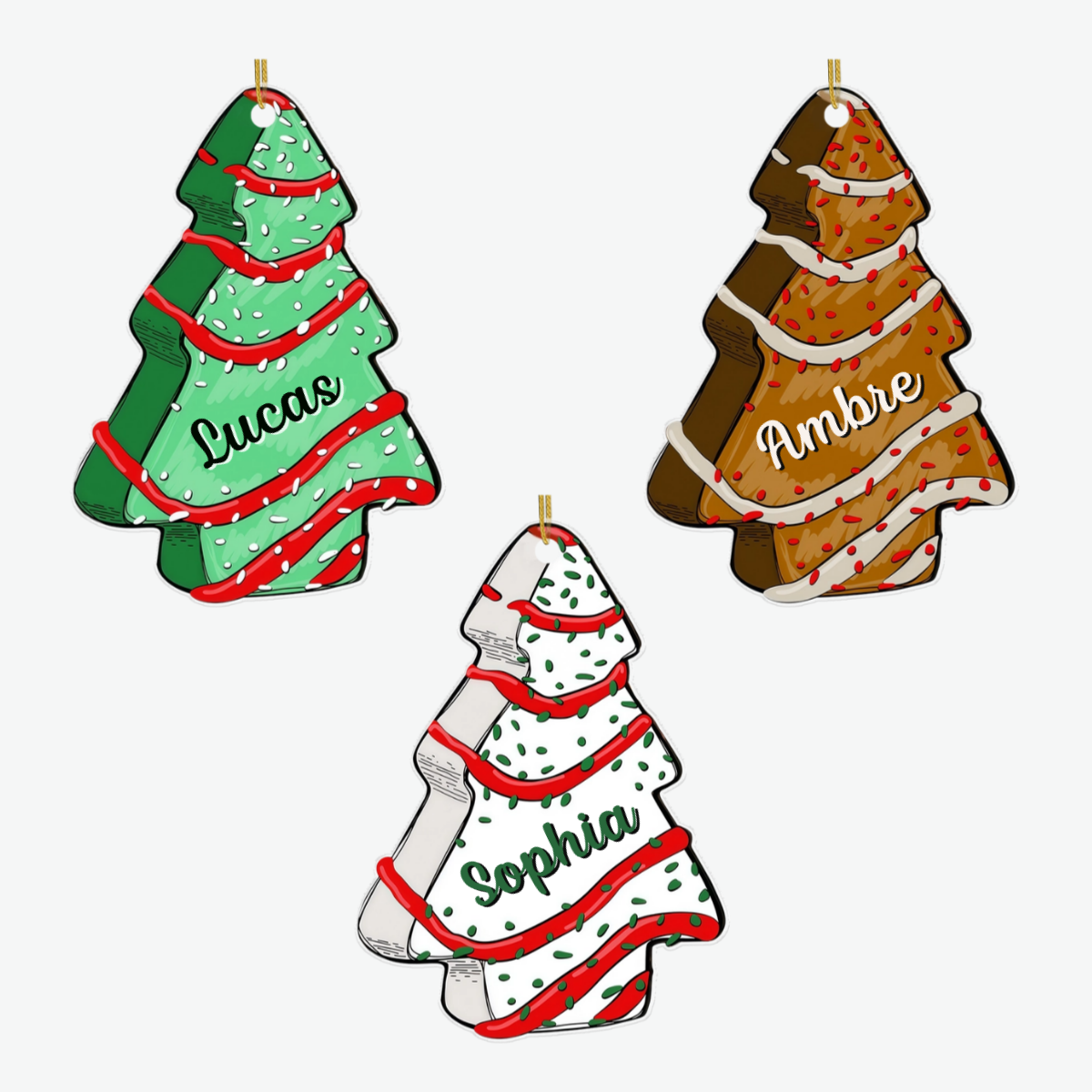 WeihnachtskuchenWunschname_PersonalisiertesGeschenkAcryl OrnamentFurFamilie_3