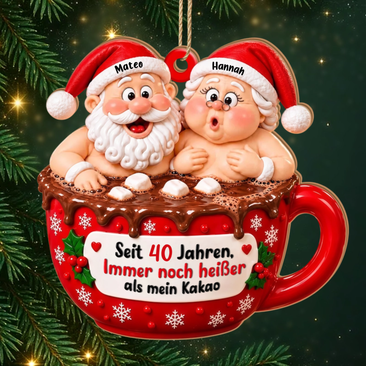 Weihnachtspaar_PersonalisiertesGeschenk 1 Schicht Holz OrnamentFurPaare1