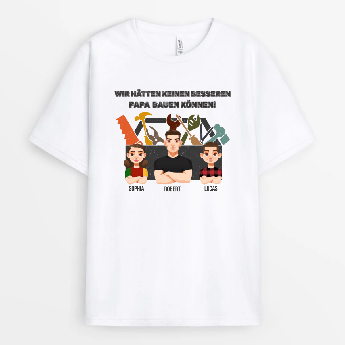 WirHattenKeinenBesserenPapaBauenKonnen_PersonalisiertesGeschenkT ShirtFurIhn_Papa_Opa