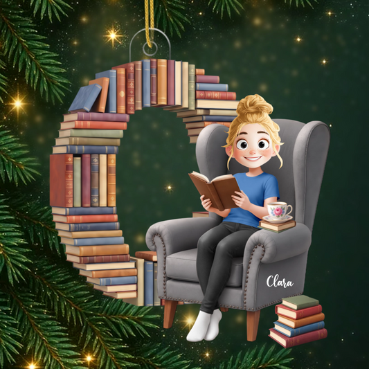 B_cherliebhaberin_ _Personalisiertes_Geschenk_Acryl Weihnachtsanh_nger_F_r_Buchliebhaber1