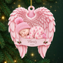 Baby Gedenkgeschenk_PersonalisiertesGeschenk Acryl OrnamentMitEngelsflugelnFurEltern