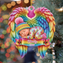 Baby Gedenkgeschenk_PersonalisiertesGeschenk Acryl OrnamentMitEngelsflugelnFurEltern1