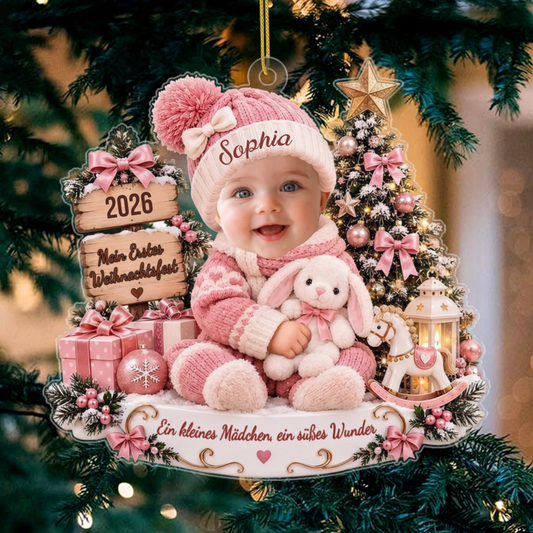 BabysErstesWeihnachten_PersonalisierteGeschenkeAcrylOrnamentFurNeugeborene
