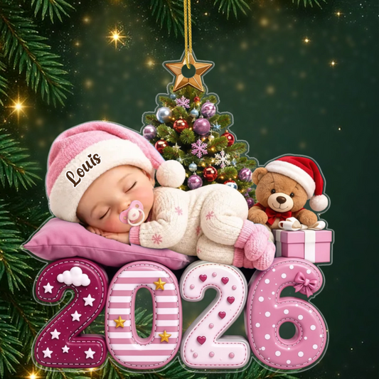 BabysErstesWeihnachten_PersonalisiertesGeschenk WeihnachtsornamentausAcrylfurNeueEltern