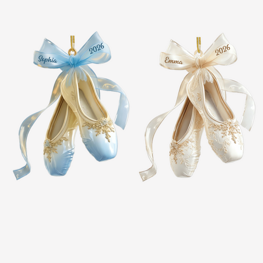 Ballettschuhe_PersonalisiertesGeschenk Acryl OrnamentFurBallettliebhaber1
