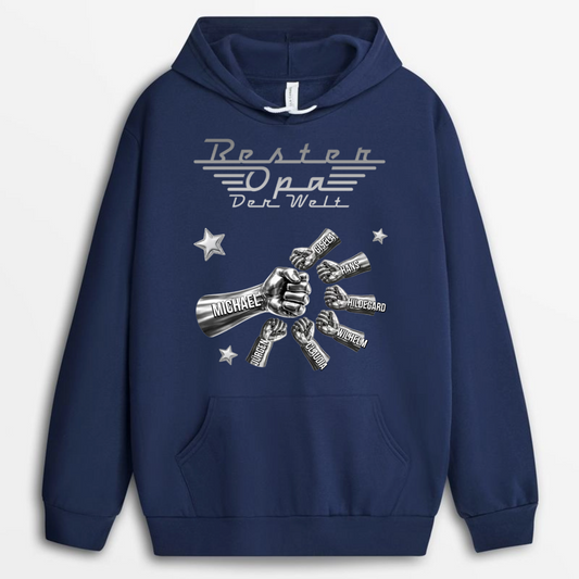 BesterPapaDerWelt FaustgrussAusMetall PersonalisiertesGeschenkT ShirtFurPapa_2