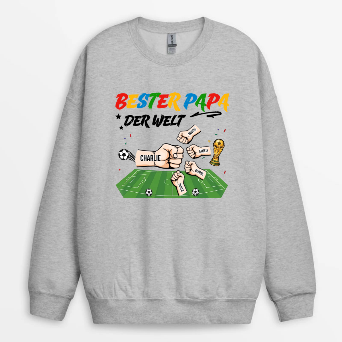 Bester_Papa_Der_Welt_Fussballfan_Mit_Kindernamen_Personalisiertes_Geschenk_T Shirt_Fur_Papa_Und_Opa_5