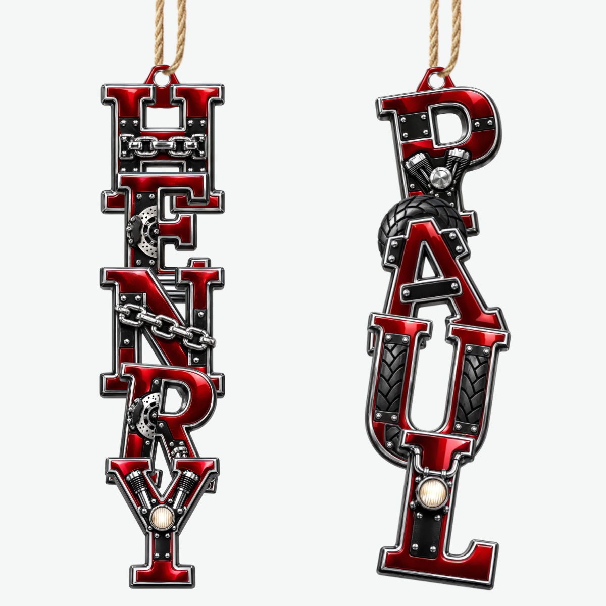 Biker Name PersonalisiertesGeschenk_1 Schicht Holz OrnamentFurBiker2