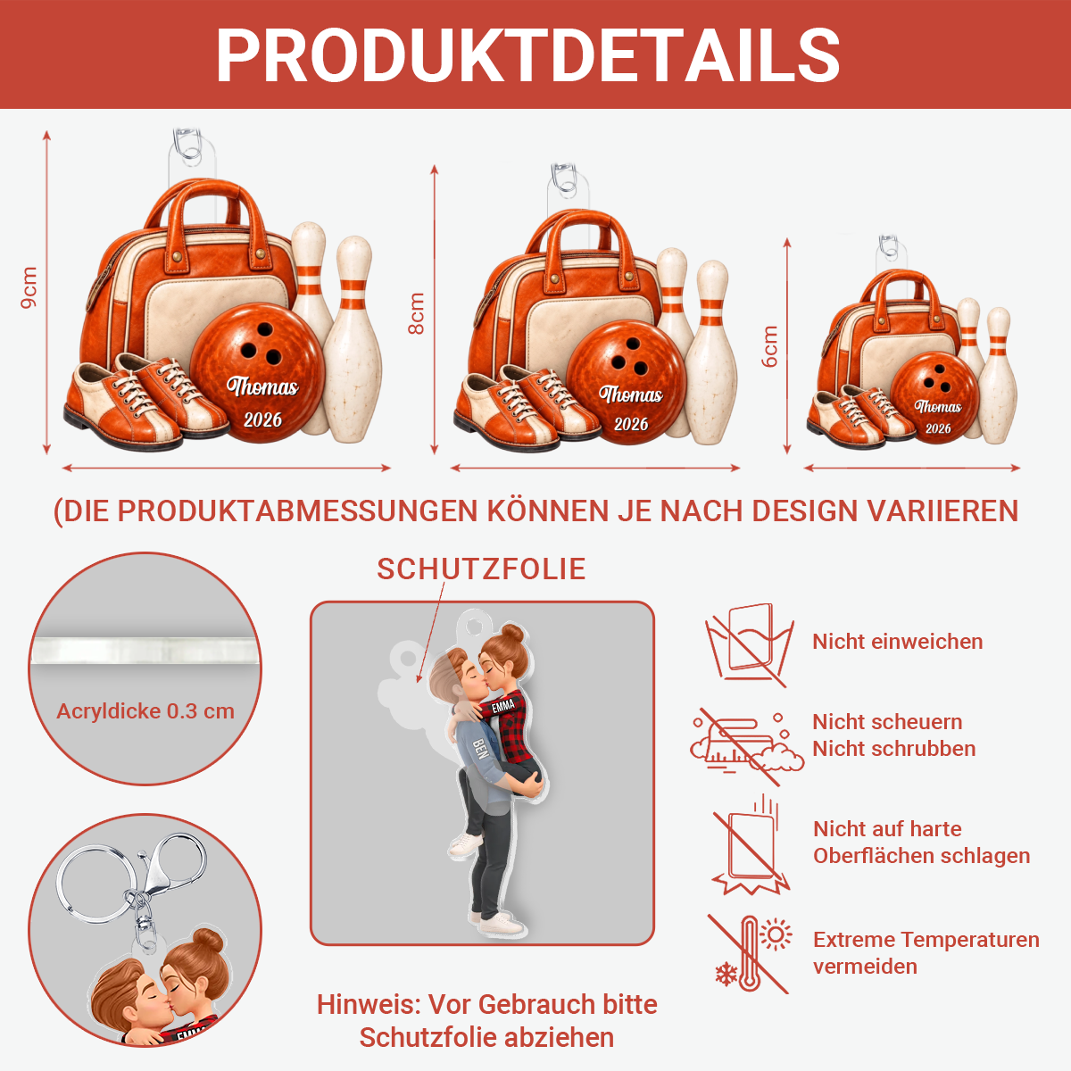Bowling Erinnerungen_Personalisiertes_Geschenk_Acryl Schl_sselanh_nger_F_r_Bowling Fans_2