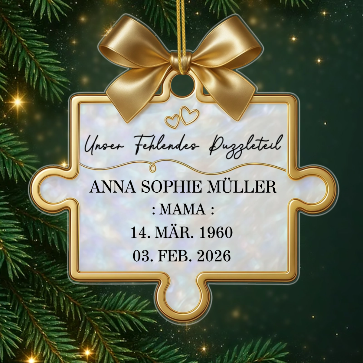 EinTeilVonUnsIstGegangen_PersonalisiertesGeschenk WeihnachtsornamentAusAcrylZumGedenkenAnEinenGeliebtenMenschen_4f426d7c 8b67 47c7 bdc5 24fa3310cb21