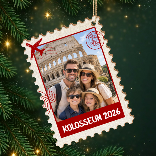 Erinnerungen_In_Briefmarkenform_Personalisiertes_Geschenk_1 Schicht Holz Ornament_F_r_Familien1