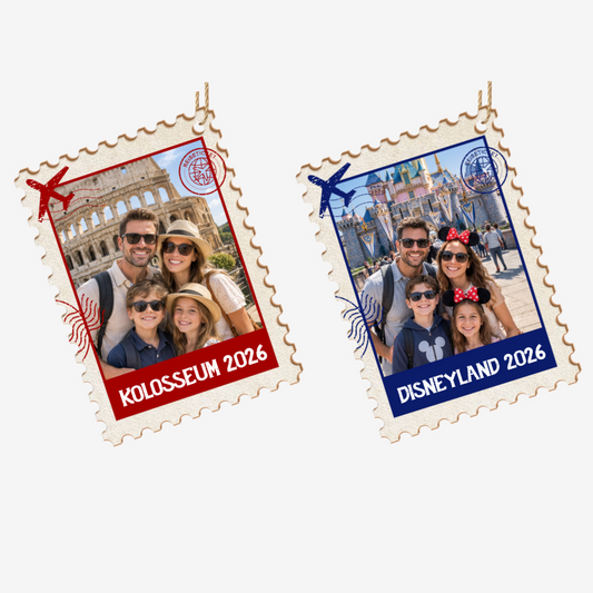 Erinnerungen_In_Briefmarkenform_Personalisiertes_Geschenk_1 Schicht Holz Ornament_F_r_Familien2