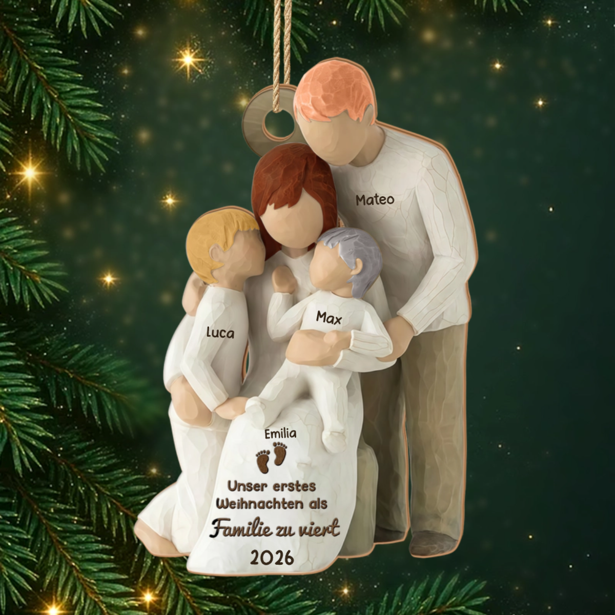 ErstesWeihnachtenAlsFamilie PersonalisiertesGeschenk_1 Schicht Holz OrnamentFurFamilien6