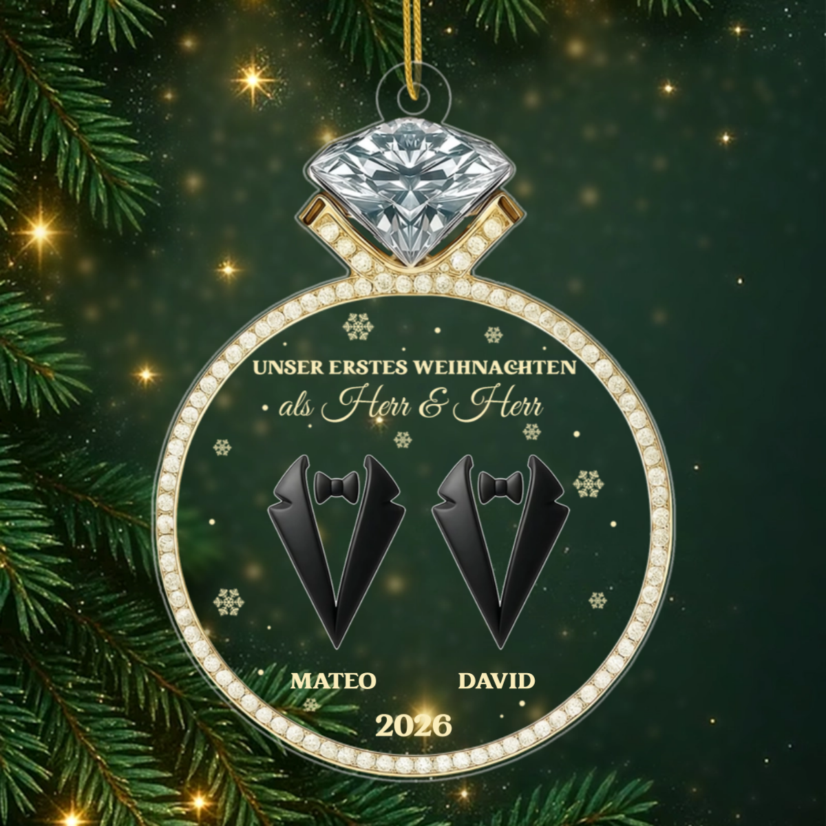 ErstesWeihnachtenalsEhepaarDiamantring_PersonalisiertesGeschenkOrnamentFurParchen_2