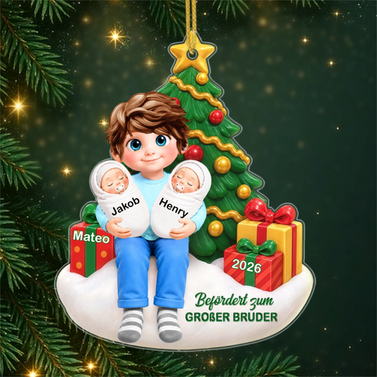 Erstes_Weihnachten_Mit_Baby_ _Personalisiertes_Geschenk_Acryl Ornament_F_r_Gro_e_Geschwister1