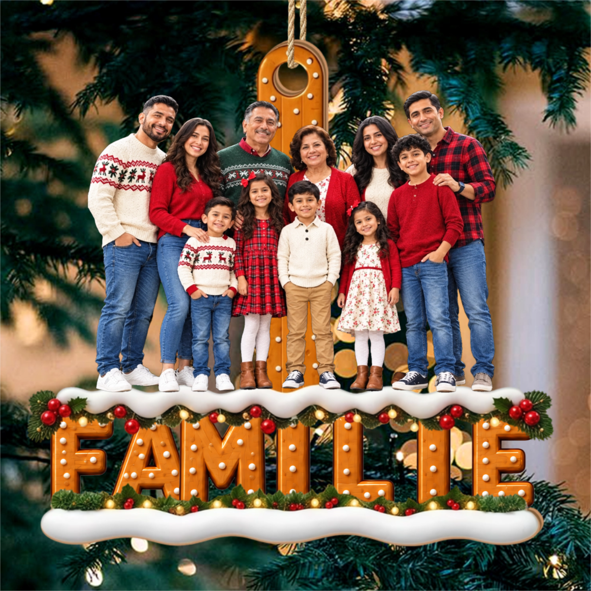 Familienfoto PersonalisiertesGeschenk_1 Schicht Holz OrnamentFurEltern_Grosseltern5