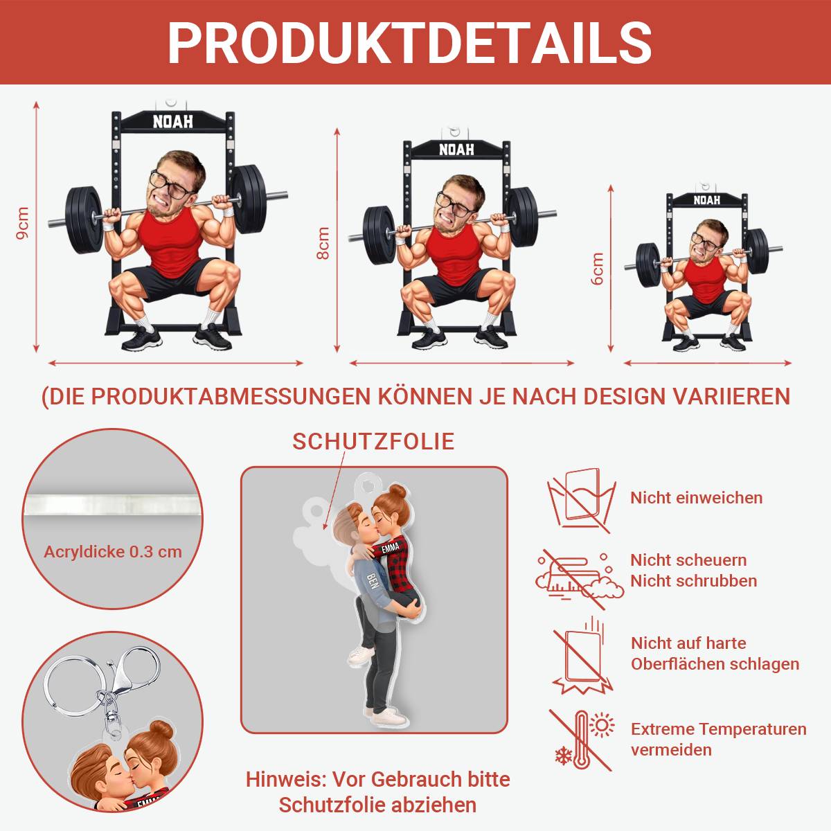 Fitness Leidenschaft_ _Personalisiertes_Geschenk_Acryl Schl_sselanh_nger_F_r_Fitnessliebhaber