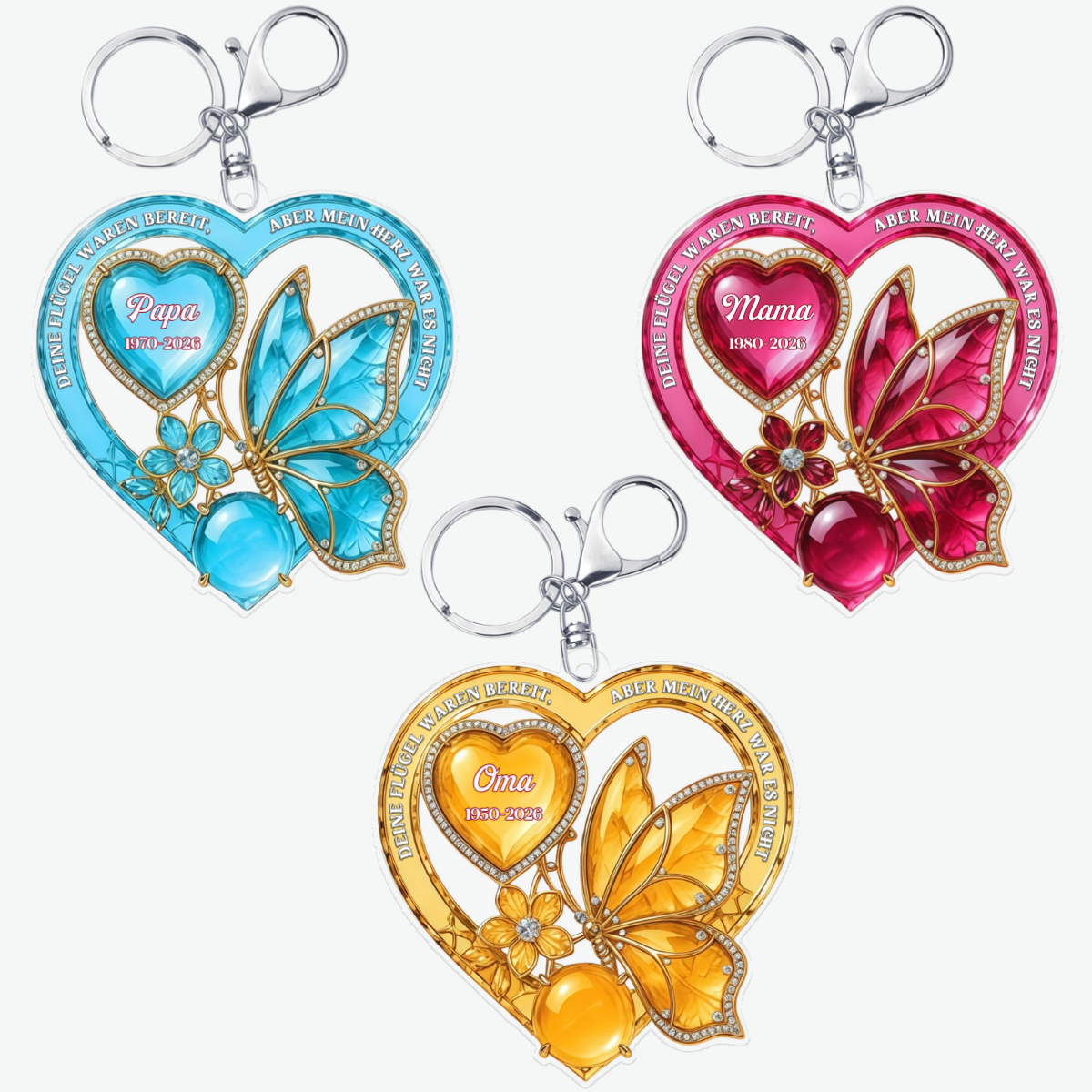 Gedenk SchmetterlingHerz_PersonalisierteGeschenkideeAcryl SchlusselanhangerfurFamilie_3
