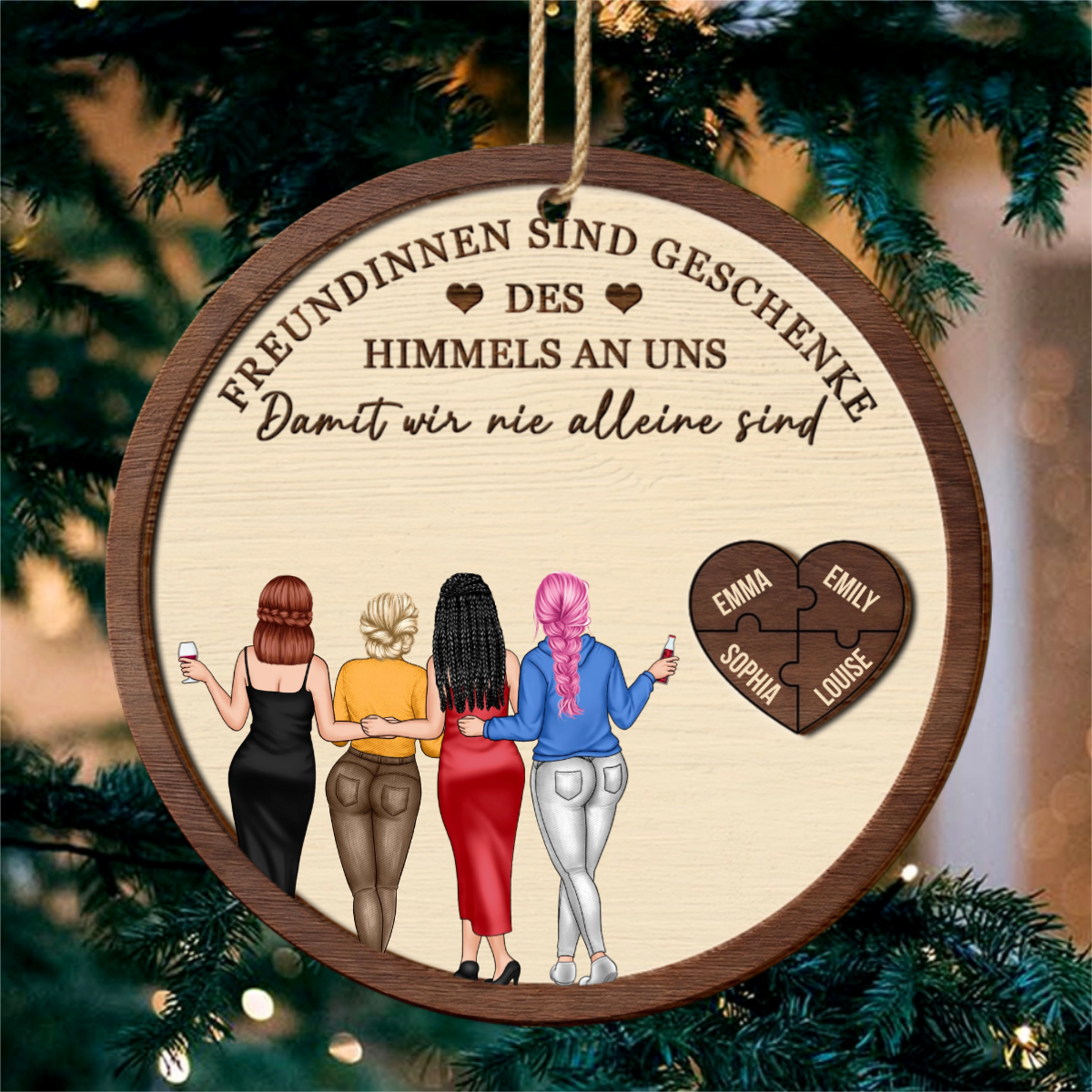 GeschenkDesHimmels_PersonalisiertesGeschenk2 SchichtHolz OrnamentFurBesteFreundinnen_Schwestern_2