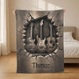GitarrenStein EffektWunschname_PersonalisiertesGeschenkKuscheldeckeFurIhn_Musiker