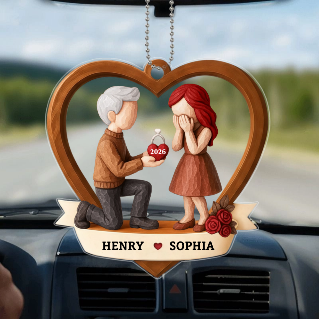 HeiratsantragAlsPaarMitWunschnamen_PersonalisiertesGeschenkAcrylOrnamentFurPaare