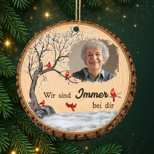 IchBinImmerBeiDir_PersonalisiertesGeschenk 1 Schicht Holz OrnamentFurErinnerung1