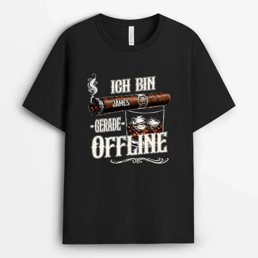 Ich_Bin_Gerade_Offline_Personalisiertes_Geschenk_T Shirt_Fur_Papa_Opa_Zigarrenliebhaber_1
