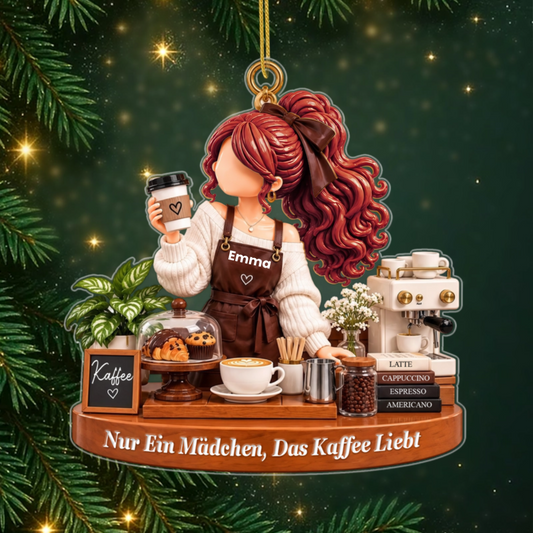 Kaffeeliebhaberin_PersonalisiertesGeschenk Acryl OrnamentFurKaffeeliebhaberinnen