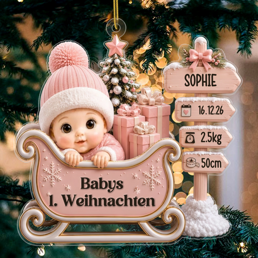 KleinerPassagier PersonalisiertesGeschenk_Acryl WeihnachtsornamentZumErstenWeihnachtsfestFurFrischgebackeneEltern3_27f76780 ac33 4de5 855e 5f156f8727f7