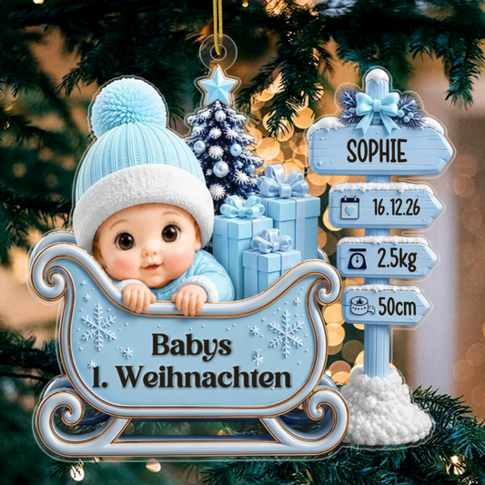 KleinerPassagier PersonalisiertesGeschenk_Acryl WeihnachtsornamentZumErstenWeihnachtsfestFurFrischgebackeneEltern4_a456ccf4 d2d7 45b2 9b1d 5d5c012da658