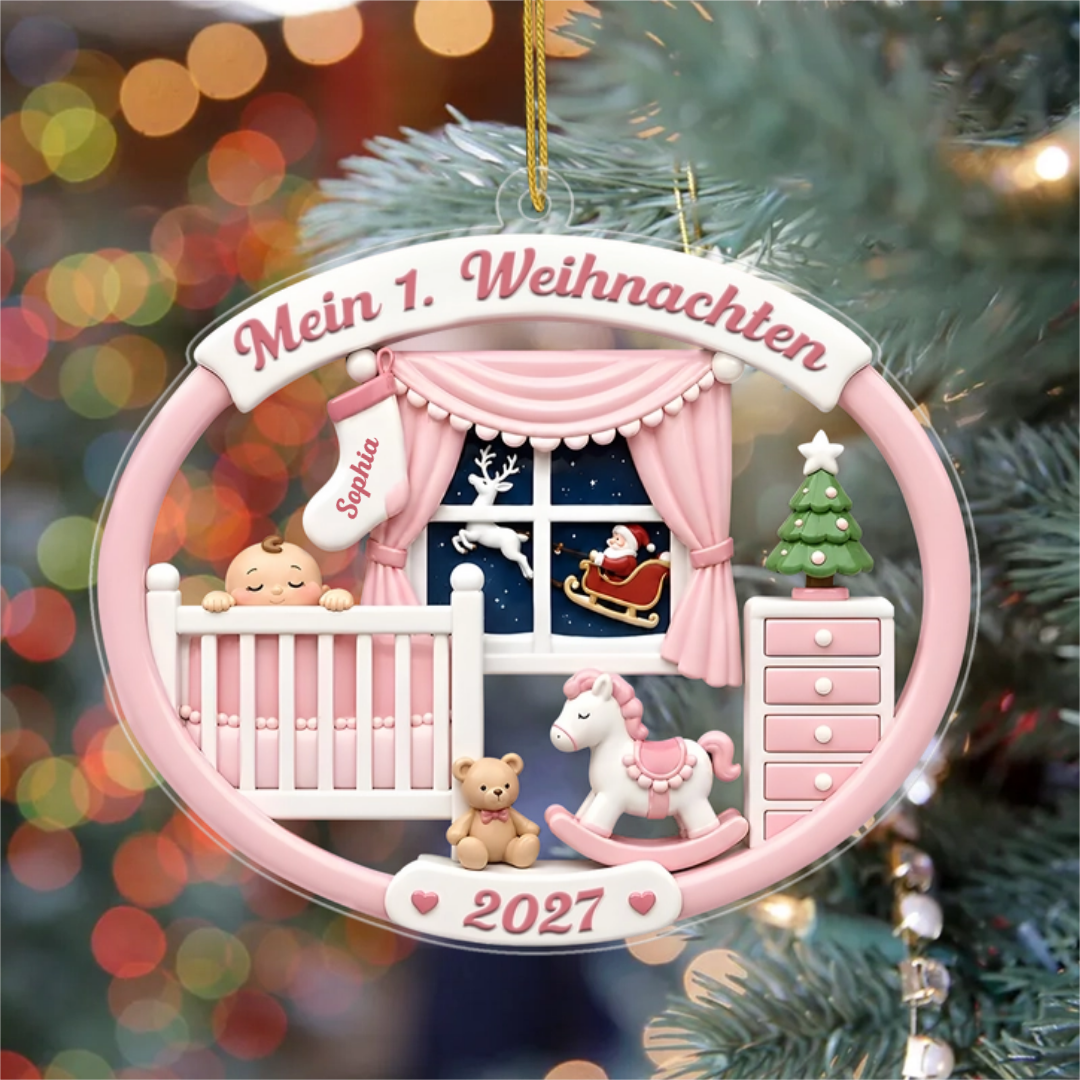 MeinErstesWeihnachtenBabyzimmer_PersonalisiertesGeschenkAcryl OrnamentFurNeugeborene_3