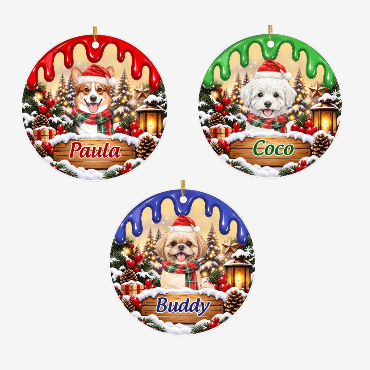 Meine_Frohlichen_Pfoten_Personalisiertes_Geschenk_ _Acryl Ornament_Fur_Hundeliebhaber1