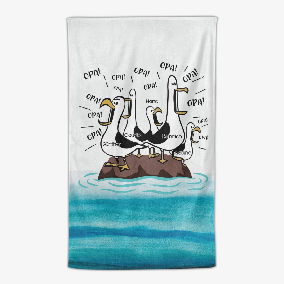 MowePapaPapaPapa LustigesMuttertagsgeschenk PersonalisiertesGeschenk StrandtuchFurPapa1