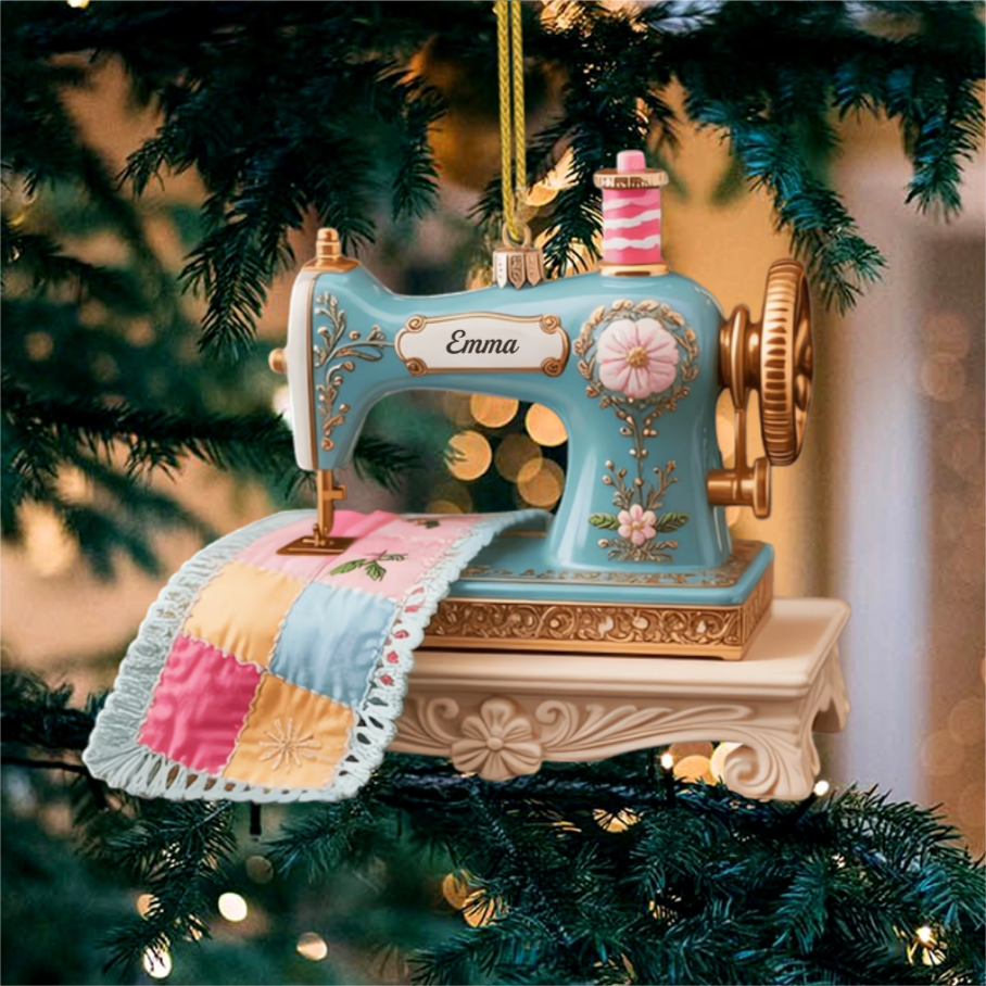 NahmaschineSchneiderei_PersonalisiertesGeschenkAcryl OrnamentFurNaherinnen_2