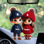 NiedlichesCartoon Paar_PersonalisiertesGeschenkHange OrnamentFurPaare