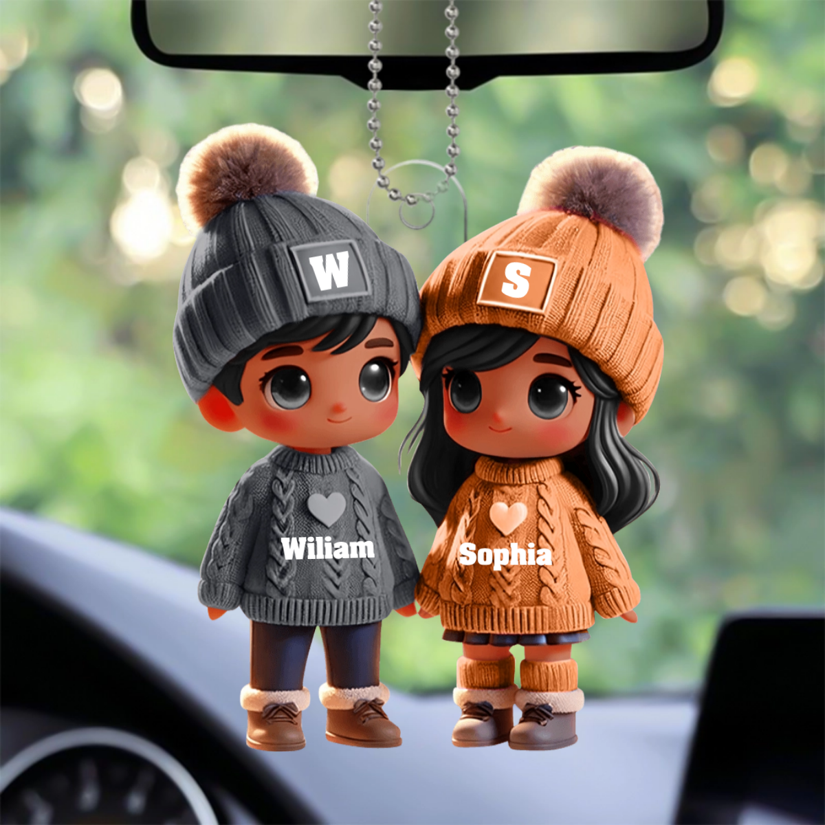 NiedlichesCartoon Paar_PersonalisiertesGeschenkHange OrnamentFurPaare_2