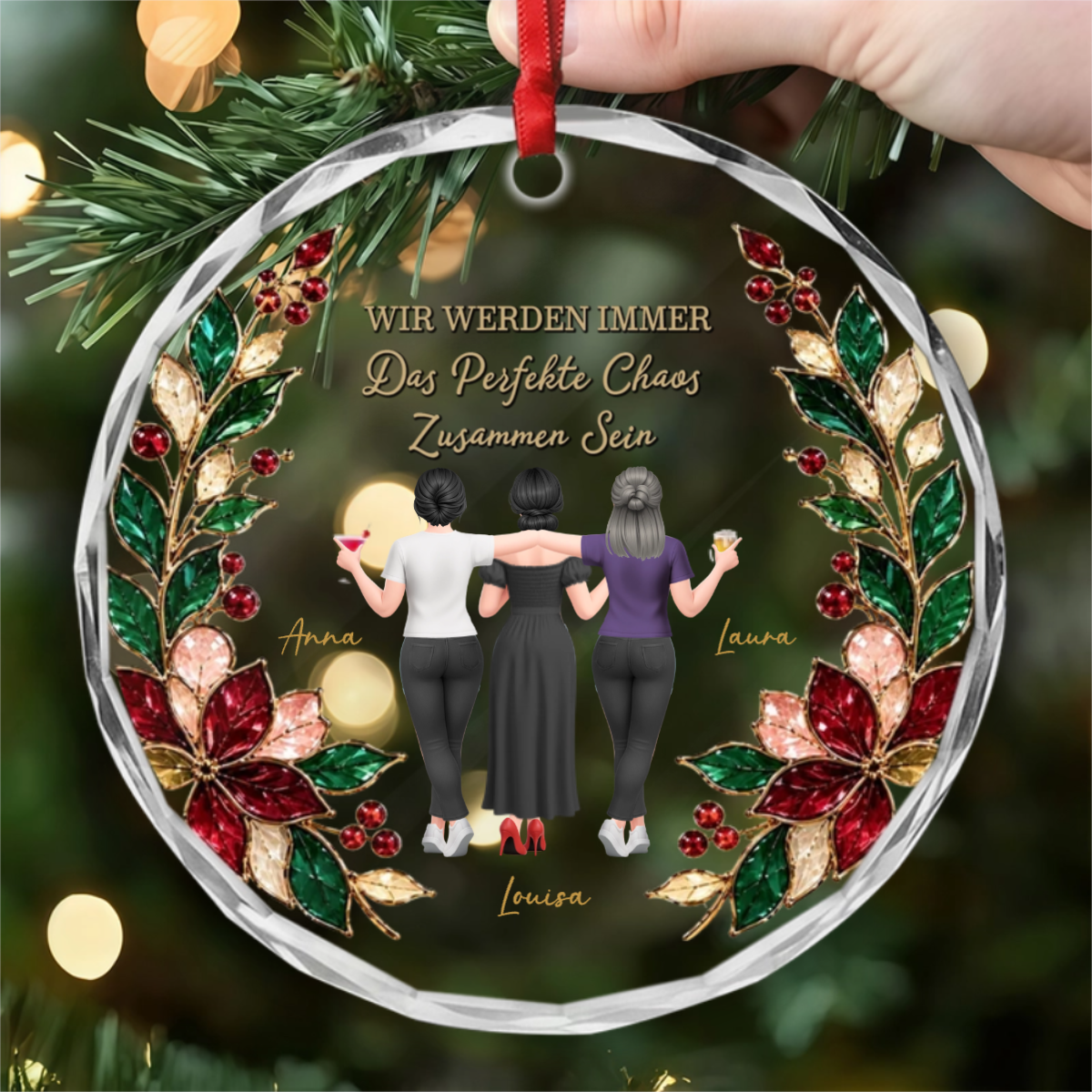 NiemandWirdJeSein PersonalisiertesGeschenk_RunderGlas WeihnachtsanhangerFurAngehorige4