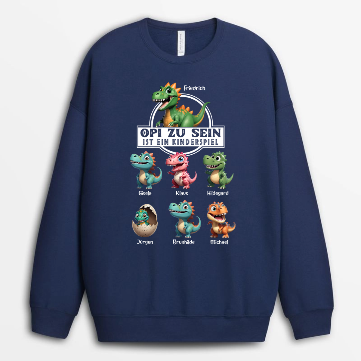 OpaZuSein_IstEinKinderspiel Opasaurus PersonalisiertesGeschenkT ShirtFurOpa_3