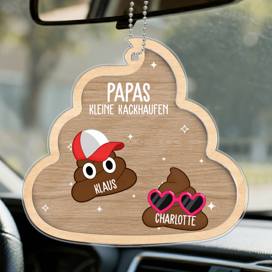 OpasKleineKackhaufen WitzigesGeschenkZumVatertag PersonalisiertesGeschenkOrnamentAuto AnhangerFurOpa_2