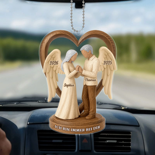 PaarMitEngelsflugelnZurErinnerung_PersonalisiertesGeschenkHange OrnamentFurAngehorige
