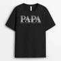 PapaMitKindernamenUndJahreszahlen_PersonalisiertesGeschenkT ShirtFurPapaUndOpa