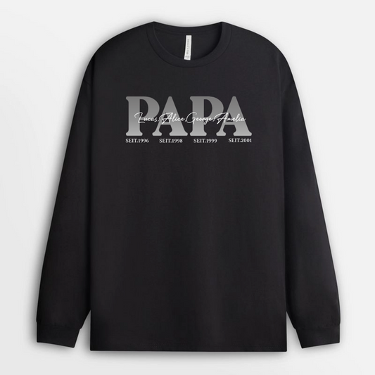Papa_Mit_Kindernamen_Und_Jahreszahlen_Personalisiertes_Geschenk_T Shirt_Fur_Papa_Und_Opa_2_db8b2d5a 65a6 4ce5 8888 b3593ea7af70