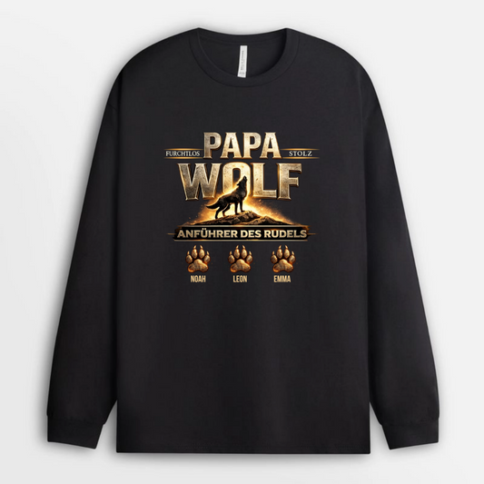 Papa_Wolf_Mit_Kindernamen_Personalisiertes_Geschenk_T Shirt_Fur_Papa_Und_Opa_2