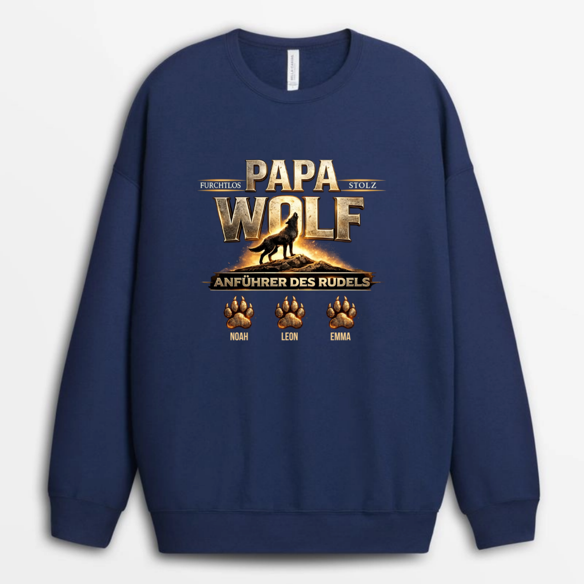 Papa_Wolf_Mit_Kindernamen_Personalisiertes_Geschenk_T Shirt_Fur_Papa_Und_Opa_4