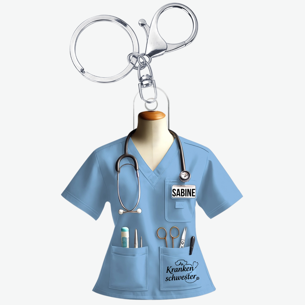 PersonalisierterAcryl SchlusselanhangerMitNamenGeschenkFurKrankenschwester_Altenpflegerin_Hebamme_Pflegekraft_2